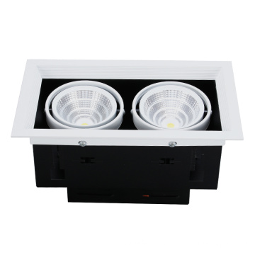 Aluminum Double Head Lamp COB Led Grille Downlight